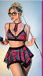 Fantazi ekoseli kostüm takımı