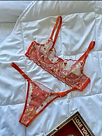 ÇİCEK DESENLİ TURUNCU TAKIM