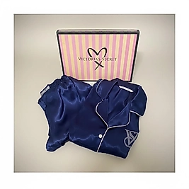 5003 lacivert uzun pijama takımı