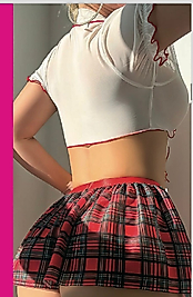 Ekose detaylı fantazi kostüm takımı