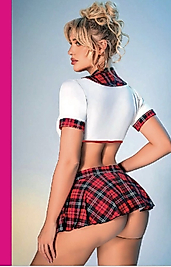 Ekose detaylı fantazi kostüm takımı