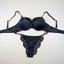 VS black gold detaylı sütyen takımı